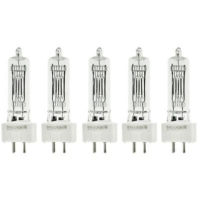 Fresnel Tungsten Spotlight Bulbs x5 650W GY9.5 230V Professional Studio Lighting - Image 1 of 4
