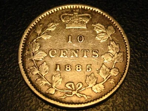 1885 Obverse 5 Canadian Dime - Picture 1 of 4