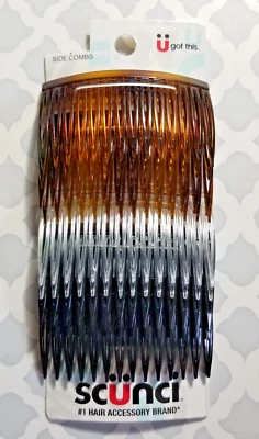 SCUNCI Side Combs 3 Colors 10 Count Hair Accessories All Ages 3" Size - Image 1 of 2