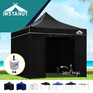 Instahut Gazebo Pop Up Marquee 3x3 Outdoor Wedding Tent Party Event Folding Set - Picture 1 of 102