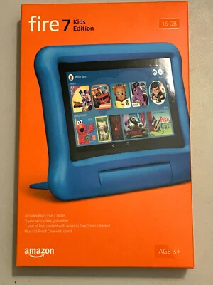 Amazon Fire 7 Kids Edition 7th Generation 16GB 7" Tablet Wit Kid-Proof Case Blue - Image 1 of 4