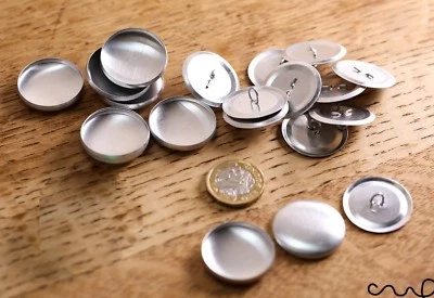 50 Sets x 44L Self Cover Button Blanks  Sewing Craft 28mm Metal Loop Non Astor - Image 1 of 4