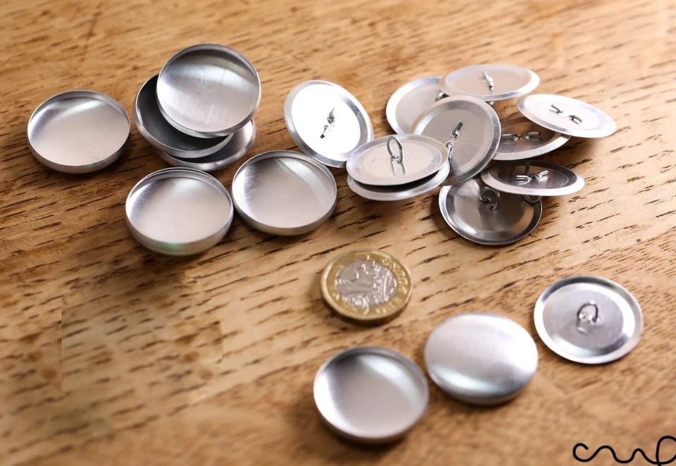 50 Sets x 44L Self Cover Button Blanks  Sewing Craft 28mm Metal Loop Non Astor - Image 1 of 4