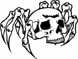 Skull Spider Monster Halloween Car Truck Window Laptop Vinyl Decal Sticker - Picture 1 of 2
