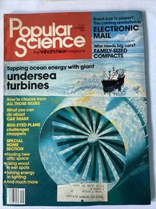 1980 Sept. Popular Science Magazine, Energy With Giant Undersea Turbines (CP278) - Foto 1 di 3