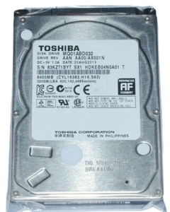 Toshiba MQ01ABD032 AAT AA10/AX0A3M 320GB 2.5" SATA HDD - Afbeelding 1 van 5