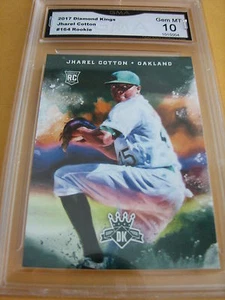 JHAREL COTTON A'S 2017 DIAMOND KINGS ROOKIE RC # 164 GRADED 10 L@@@K - Picture 1 of 1