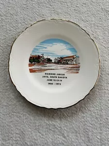 Java, South Dakota Diamond Jubilee Souvenir Collector Plate 1975 Near Impeccable - Picture 1 of 8