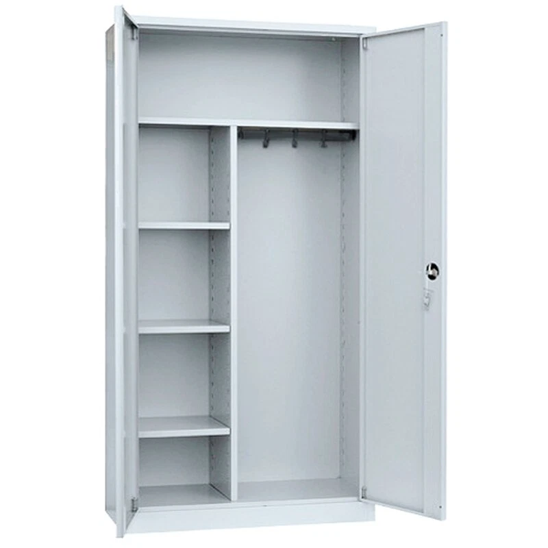 LÜLLMANN Stahl Aktenschrank komplett montiert 195cm hoch Metall Spind Flügeltürenschrank