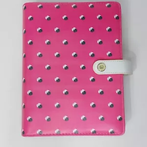 The Paper Studio Agenda 52 Planner rosa con punti bianchi e neri 6 anelli 9,5” x 7,5” - Foto 1 di 19