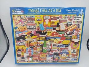 Rompecabezas White Mountain 1000 piezas Things I Ate As A Kid #1110, NUEVO SELLADO - Imagen 1 de 6