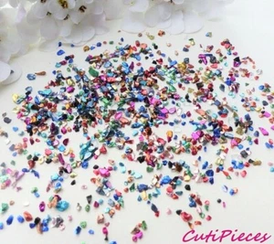 3D NailArt Color Pequeñas Piezas de Piedra Astillada Mezcla Gema Brillante Paquete de Brillo - Imagen 1 de 8