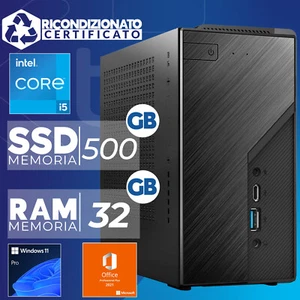 Mini Ordinateur PC Assemblé B760 Intel i5-12400 RAM 32GB SSD 500GB W11 Office21 - Photo 1/5
