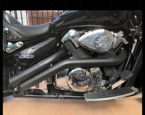 Suzuki Boulevard VZR1800 M109R Custom Sports Exhaust System Dump Pipes-Black - Picture 1 of 6