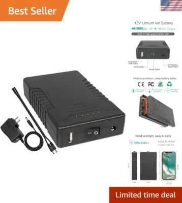 Portable Li-ion Battery Pack with Dual Output for LED Strips and CCTV Devices - Image 1 of 4