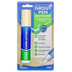 Grout Pen Yellow Cream Tile Paint Marker: Waterproof Tile Grout Pen - Wide Tip - Picture 1 of 9