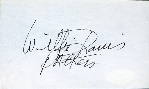 Willie Davis Packers Signed Jsa Cert Sticker 3x5 Index Card Authentic Autograph - Image 1 of 1