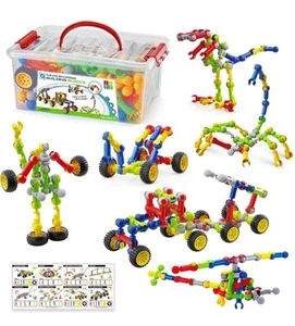 170 Pcs STEM Building Toys for Kids Ages 4-8, Building Blocks Educational Constr - Picture 1 of 19