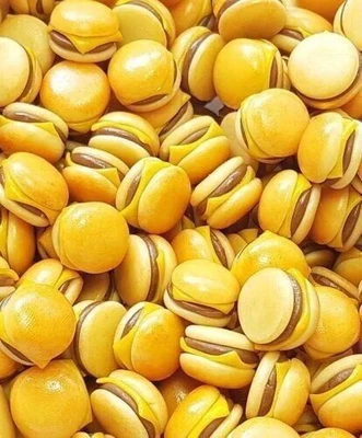 (6) Casa de muñecas miniatura hecha a mano hamburguesa con queso comestibles utilería de comida 1:12 Foto 1 de 2