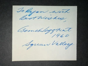 Olympiade 1960 (Skifahren) Anne Heggtveit, SIGNIERTER Kartenschnitt - Bild 1 von 1