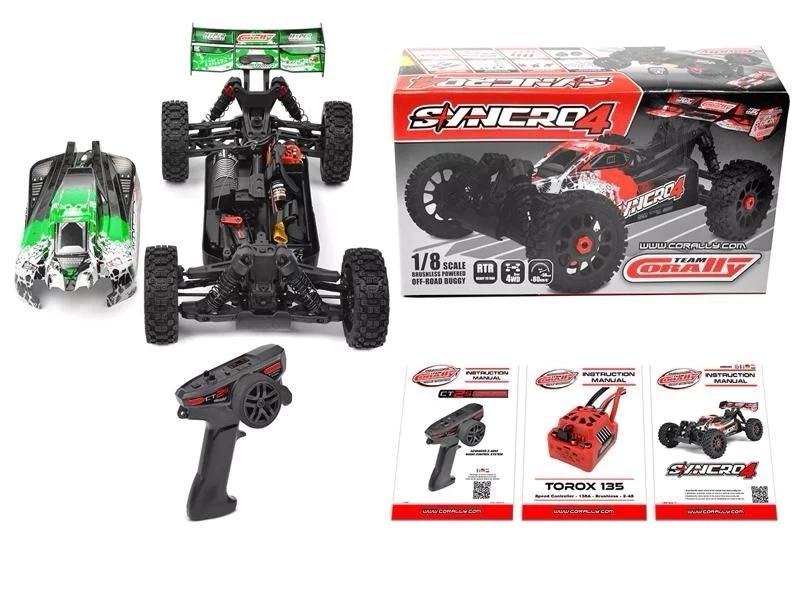Corally Syncro 4 1/8 RTR 1:8 Buggy RTR 2.4 4WD Brushless mit Lipo 4S Gens Ace  - Bild 1 von 1