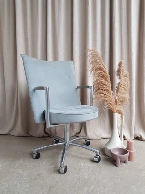 Vtg Late Mid Century Danish Desk Office Swivel Chair Scandi Modernist R840 - Image 1 of 4