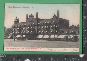 E856 Hotel Claremont NH pc Albert D Bridge 25 Highland St Roxbury MA Windsor VT - Bild 1 von 2