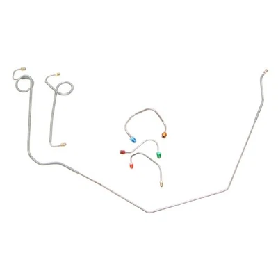 Kit de línea de freno tubos delanteros disco eléctrico de fábrica Chevrolet Camaro 1969 acero original 5 piezas Foto 1 de 4