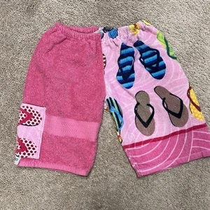Kiki Nation Flip Flops Swim Towel Shorts Kids Size Medium - Picture 1 of 3