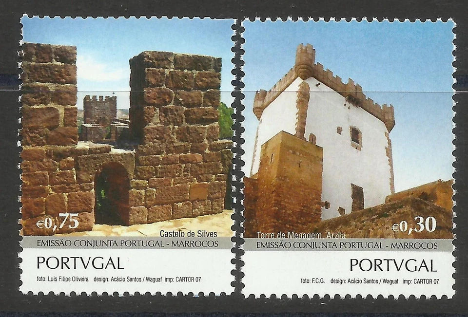 Portugal 2007 - Joint Issue Morocco, Castles stamps set MNH - Image 1 of 1