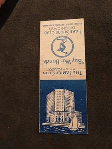 Lake Shore Athletic Club, The Family Club of Chicago copertina libro fiammiferi vintage - Foto 1 di 2