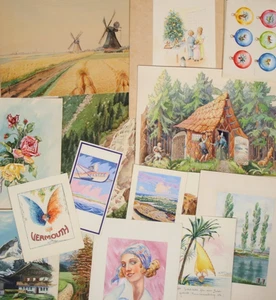 SIGMUND HASLER Nachlass Sammlung 15x Aquarell Gemälde 1920-1940's Herrsching - Bild 1 von 18