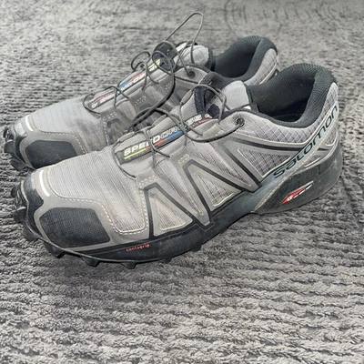 Salomon Speedcross 4 Para hombres Talla 9 Zapatillas de Trail Running Gris Contagrip Quicklace Foto 1 de 4