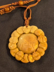 Hand Carved Jade Pendant Necklace - Picture 1 of 5