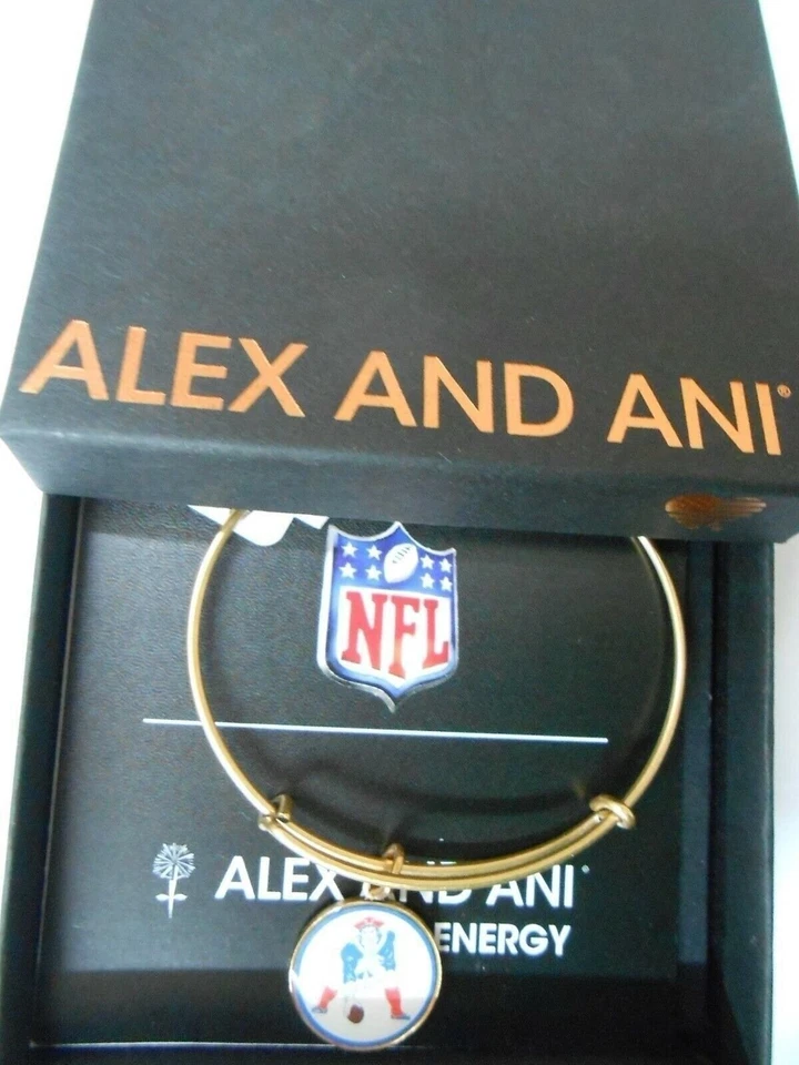 Alex and Ani N E Patriots Pat The Patriot Bangle Rafaelian Gold Bracelet