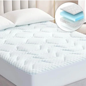 Super Kingsize 180 X 200 Memory Foam Mattress Topper Gel Pad Breathable Cover - Picture 1 of 7