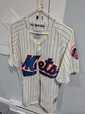 NY Mets COOPERTOWN Starter Jersey  80/90s MLB Pinstripe Men’s Size Medium VG - Image 1 of 4