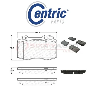 Centric Disc Brake Pads w Hardware for 2000-2002 Mercedes-Benz S500 5.0L V8 yy Foto 1 de 4