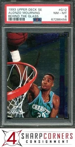 1993 UPPER DECK SE BEHIND THE GLASS #G12 ALONZO MOURNING HOF PSA 8 - Picture 1 of 4