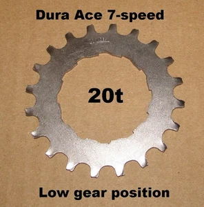 Shimano Dura Ace 20t Low Position Freewheel Cog 7-Speed NOS NEW Old Stock - Picture 1 of 4