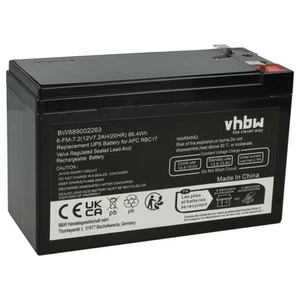 Batterie remplace APC RBC17 7,2Ah 12V AGM - Afbeelding 1 van 9