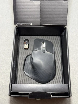 Logitech MX Master 3S Wireless Mouse - Black - Logi Bolt & Bluetooth Connection - Image 1 of 2