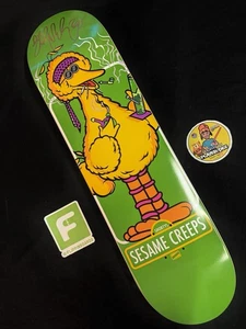 RARE SIGNED Brandon Turner Shortys Sesame Street Creeps Big Bird Skateboard Deck - Picture 1 of 8