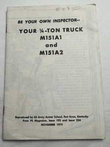 Vintage 1975 US Army M151A1 M151A2 Jeep - PS Magazin Comic Booklet - Bild 1 von 6