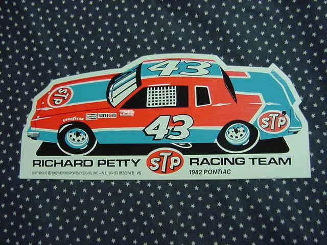 Calcomanía Pontiac Nascar 1982 Richard Petty Foto 1 de 1