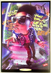 *Original* 1990 Levi's Wild Creatures rapero hip-hop rap póster publicidad - Imagen 1 de 3