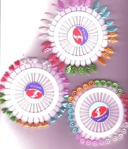 NEU!! Buy 1 Get 1 Free! 30 Herz, Blume oder Blatt 2" (5cm) lange Pins auf Rosette - Bild 1 von 4