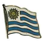 Uruguay National Flag 3/4 Gold Plated Courtesy Enamel Pin Badge