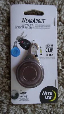 Apple AirTag Tracker Holder - Nite Ize WearAbout Clippable  - NEW - Image 1 of 2