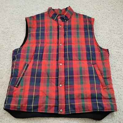 Vintage Gap Jacket Mens Large Red Mountain Country Puffer Vest Snap Vintage 90s - Image 1 of 4
